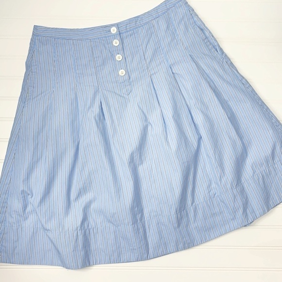 J. Crew blue striped full skirt with pockets EUC 6 - Picture 10 of 10